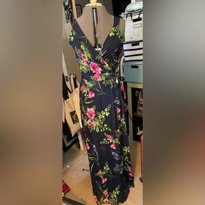 Le Lis Navy Maxi Sundress